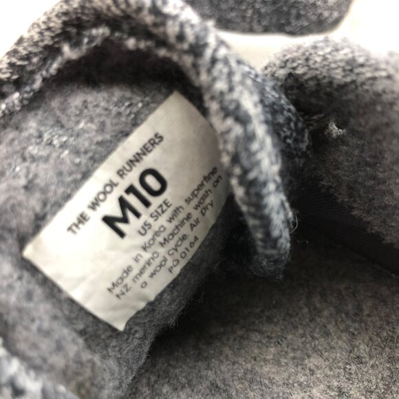 Allbirds Sneakers Mens 10 Gray Merino Wool Runners Lace Up Shoes